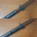 Боккен DAITO 102 DARK з литою гумовою цубою і піхвами